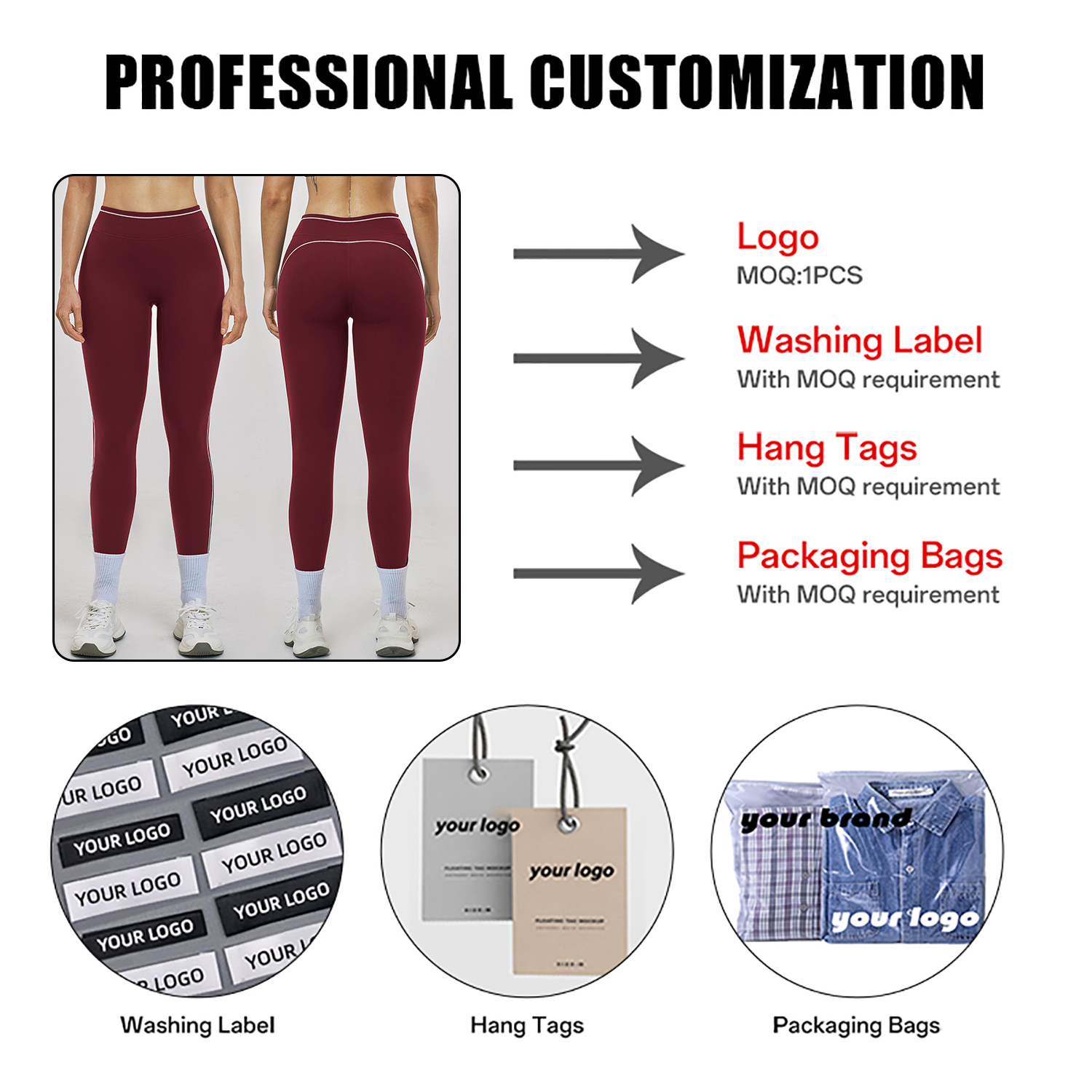 Wholesale Women Fitness Gym Tights Custom Logo Nylon Compression High Waist Women Yoga Pants Leggings Activewear