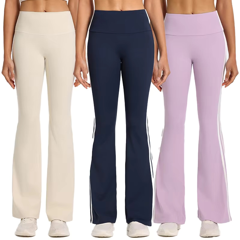 Women Sportswear High Waist Flare Pants Gym Fitness Wear Tights Yoga Outfit Quick Dry Sports Leggings for Workout