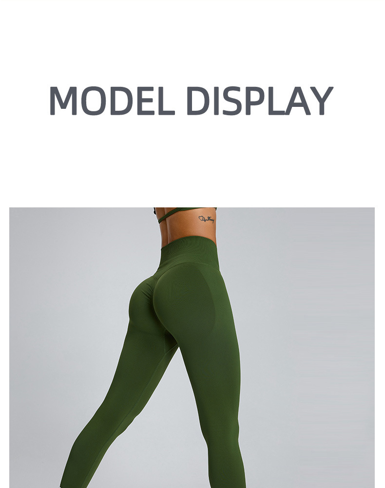Seamless High-Waisted Yoga Pants with Contrast Binding Slim-Fit Workout Leggings for Running & Training