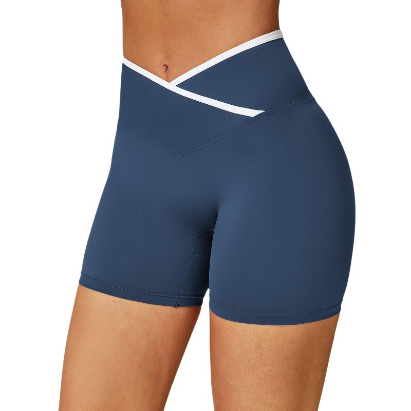 Women's Slim Cross High Waist High Elastic Yoga Pants Comfortable Color Contrast Butt Lifting Yoga Pants for Women