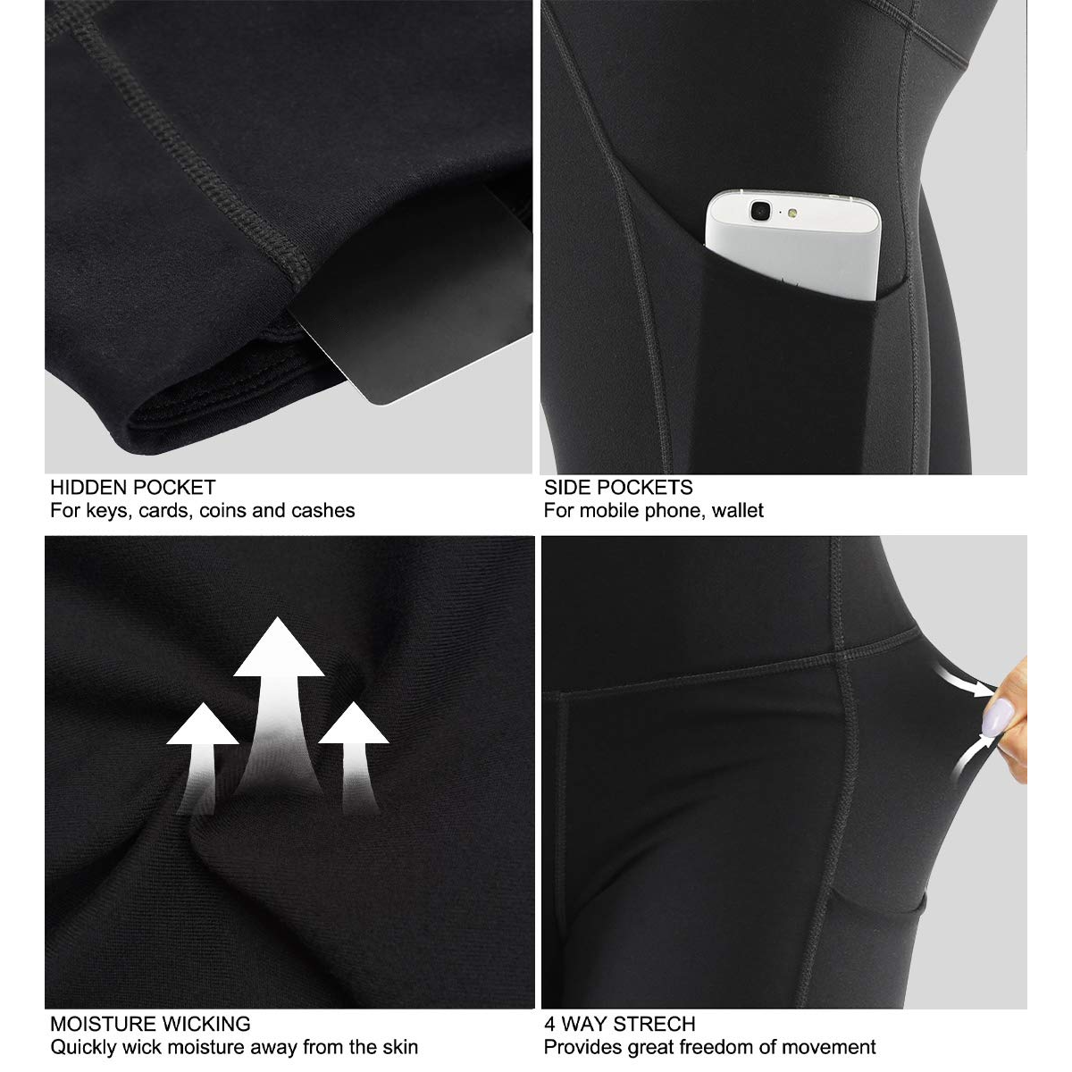 New Leggings Fitness Clothing Women Ladies High Waisted Sports Yoga Pants Gym Fitness &amp; Yoga Wear Leggings With Pockets
