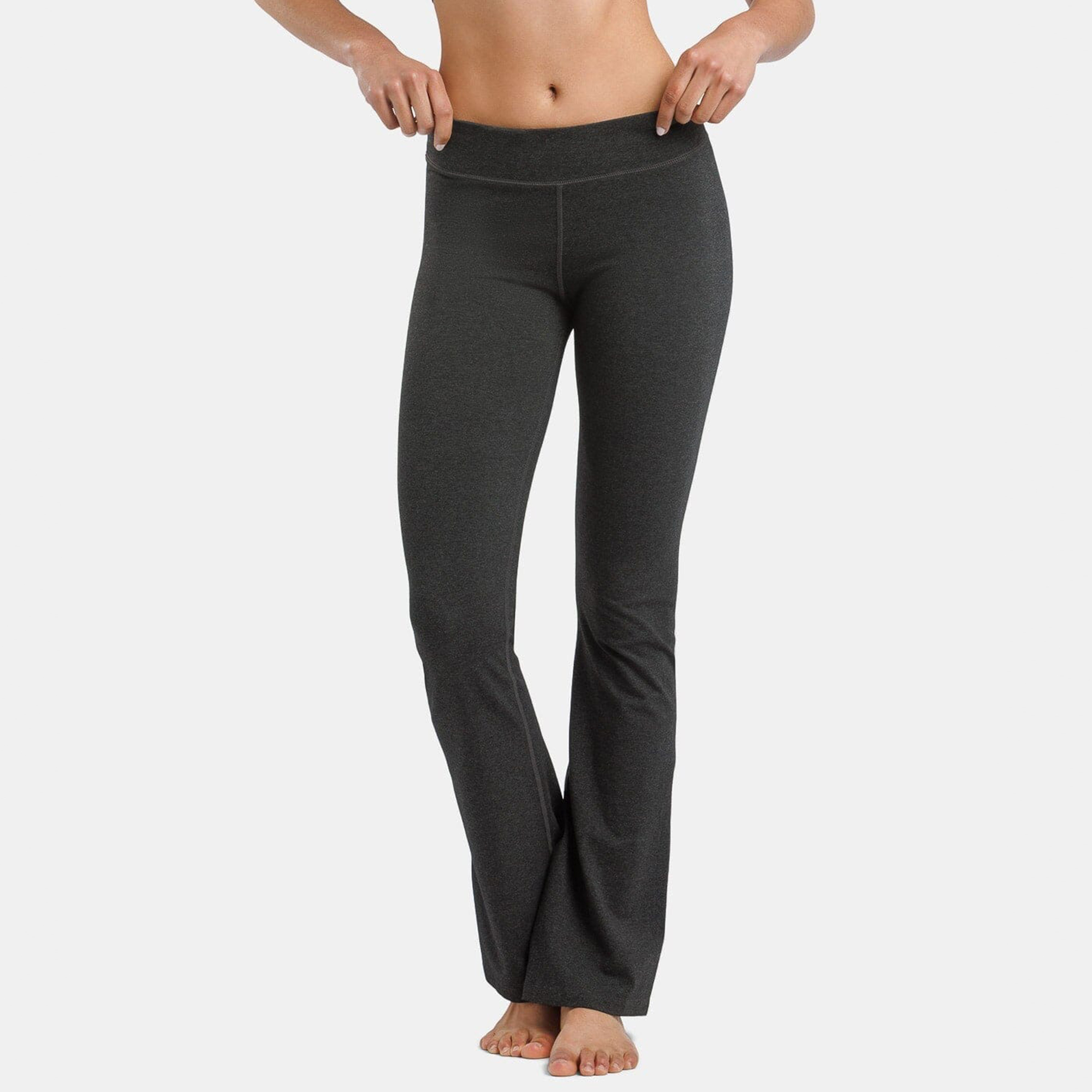 Bamboo Cotton Flare Yoga Pants Women Wide Leg Bootcut High Waisted Leggings Soft Stretch Workout Trousers