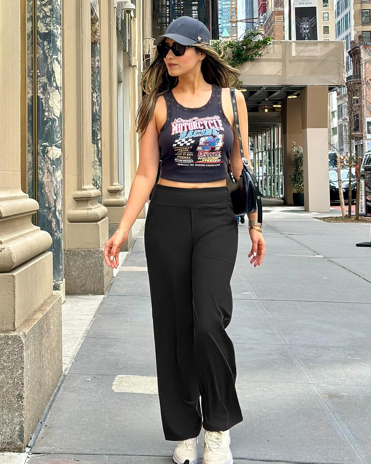 G4Free EverGoing Women's Yoga Pants Loose Wide Leg Pockets High Waist Stretch Dress Casual Sweatpants Petite/Regular/Tall