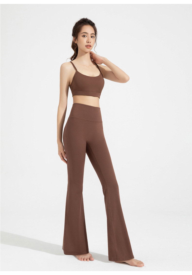 Women's High Waist Flare Yoga Pants, Antibacterial 4-Way Stretch Butt Lifting Workout Leggings