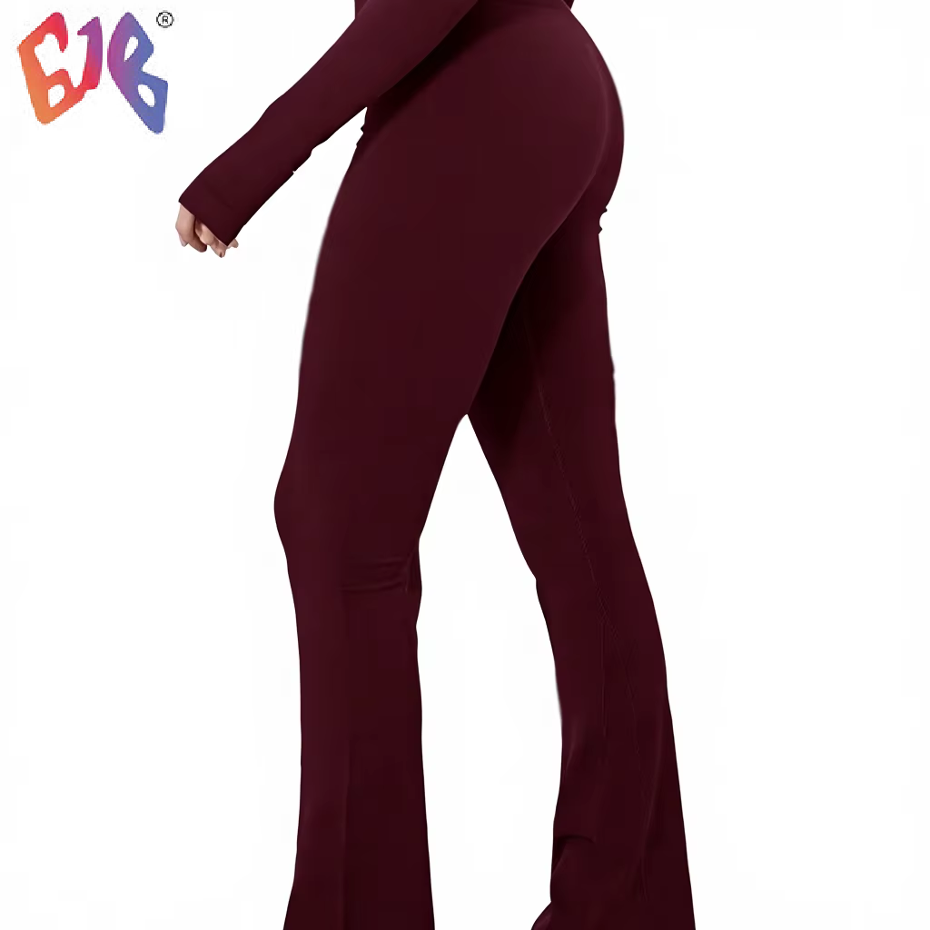 High Waist Flare Yoga Pants for Women Loose Fit Outdoor Workout Active Casual Long Pants