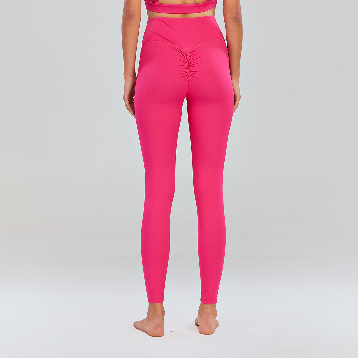 JIEJIN OEM&amp;ODM V Cut Squat Proof Gym High-Waisted Hip Lift Peach Exercise Yoga Leggings
