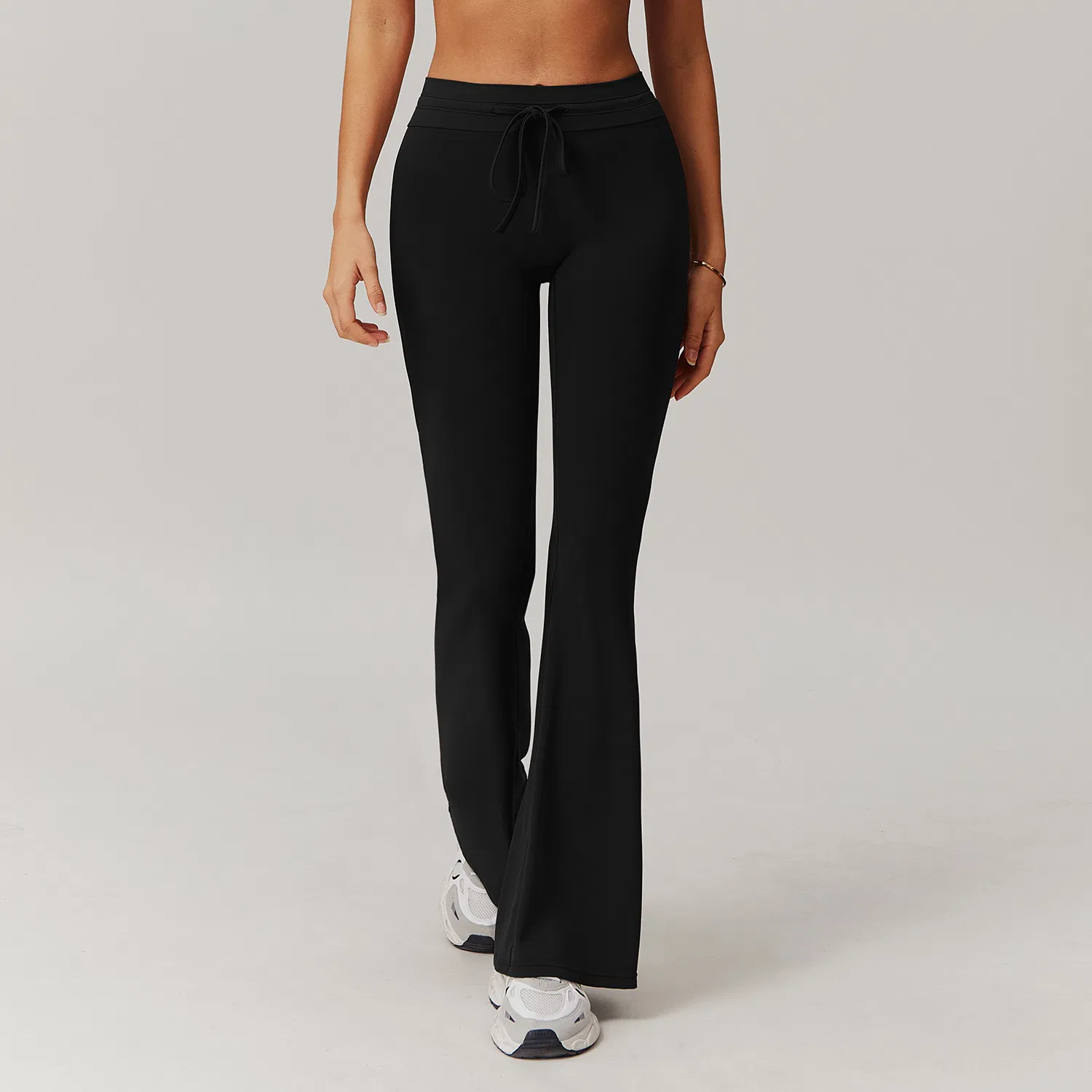 High-Waist Yoga Bell-Bottom Pants Fitness Wide-Leg Micro Stretch Casual Sports Pants Women