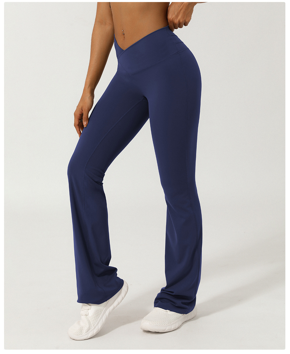 Hot Selling Skin Friendly Nylon Custom Fit Hip Lift 450g Casual Sports Flare Yoga Pants for Indoor Exercise Daily Casual Sports