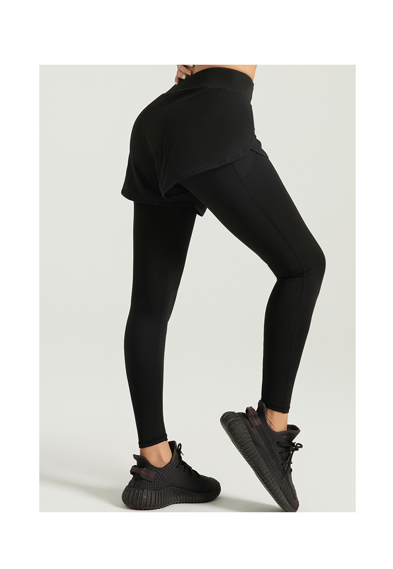 High-Waisted and Hip-Lifting Running Fitness Sports Tight Pants Two Pairs of Pocket Yoga Leggings