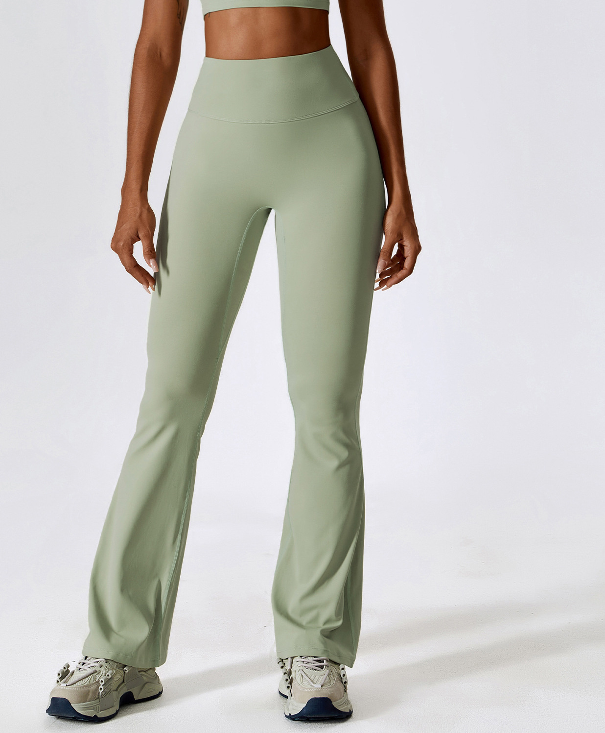 High Waist Butt Lift Workout Gym Flare Legging Pants Women Tight Fitness Sportswear Running Yoga Trousers