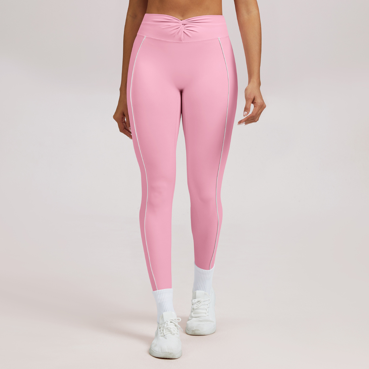 Women's Quick-Drying Breathable Yoga Leggings Elastic Solid Tight-Fit For Outdoor Running Fitness Sports Pants