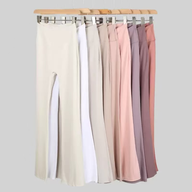 Custom Women's High-Waisted Wide-Leg Flare Yoga Pants Workout Activewear Four-Way Stretch Quick Dry Sweat-Wicking Eco-Friendly