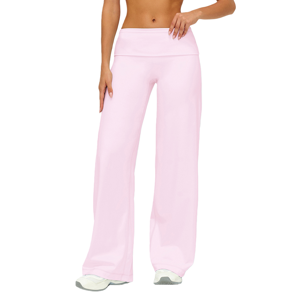 Women Workout Flared Gym Flare Leggings High Waist Yoga Leggings Fold Over Yoga Pants Tummy Control Sports Wear