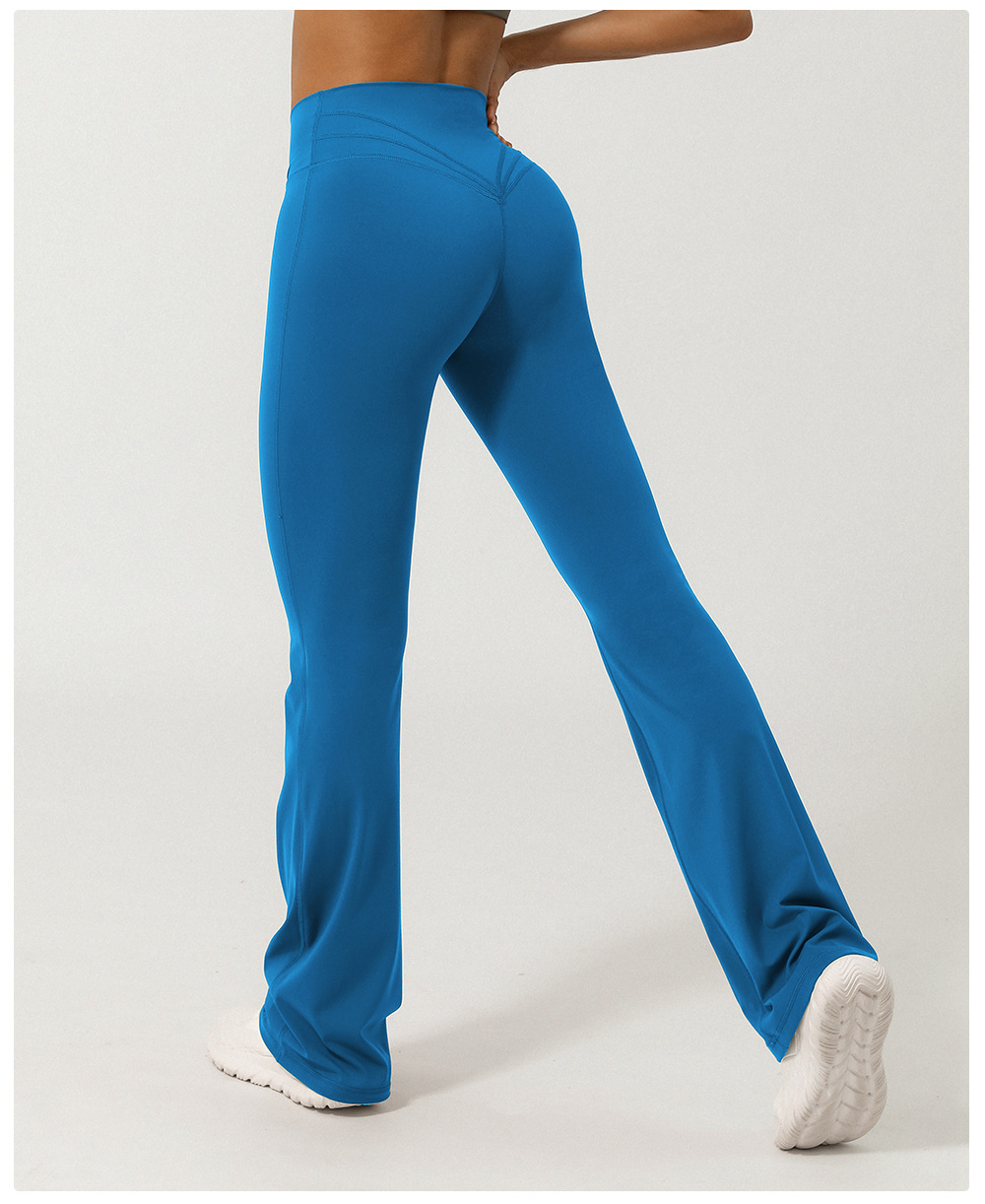 Hot Selling Skin Friendly Nylon Custom Fit Hip Lift 450g Casual Sports Flare Yoga Pants for Indoor Exercise Daily Casual Sports