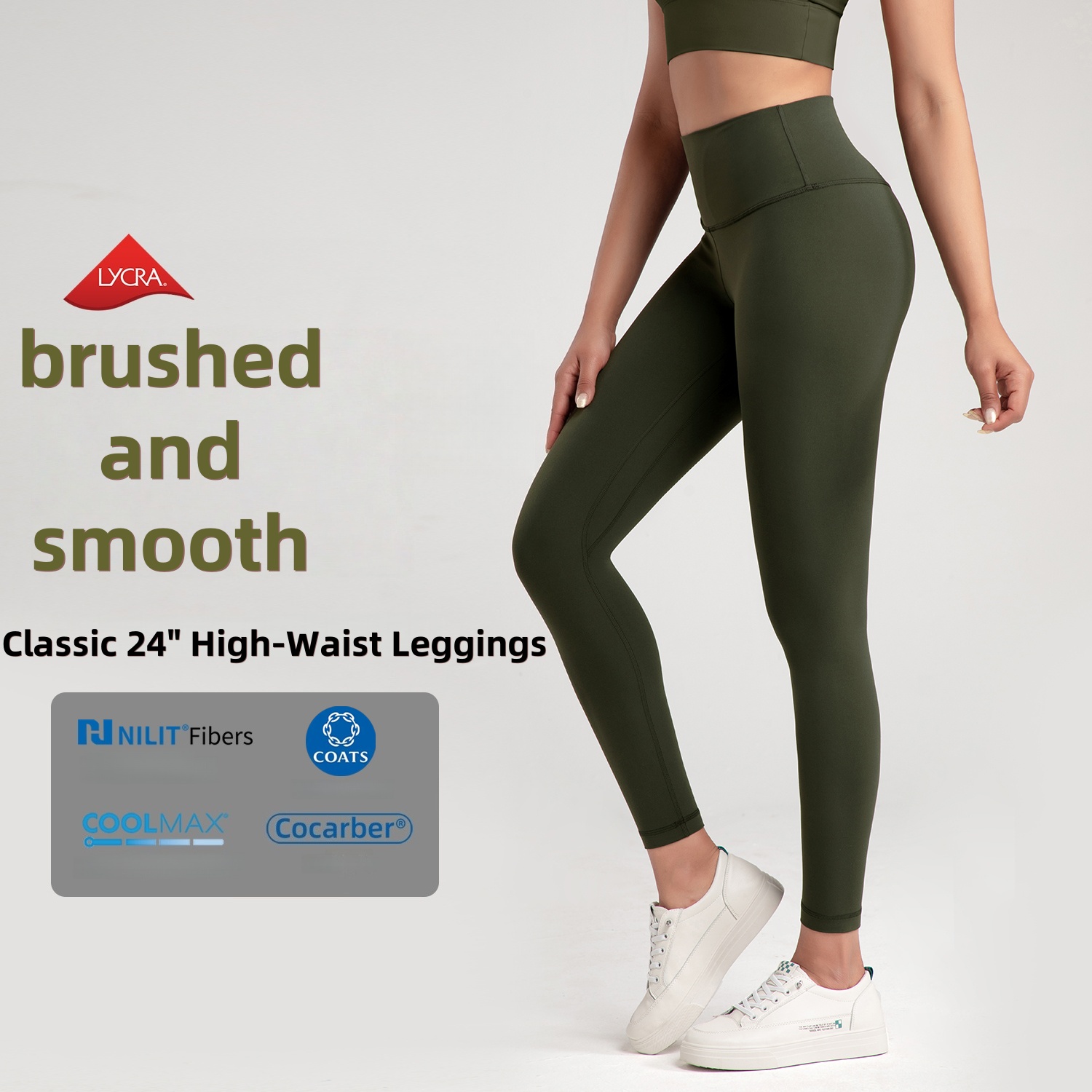 Petite Brushed Yoga Legging High-elastic Tight Crotchless Pants for Sports Running and Fitness