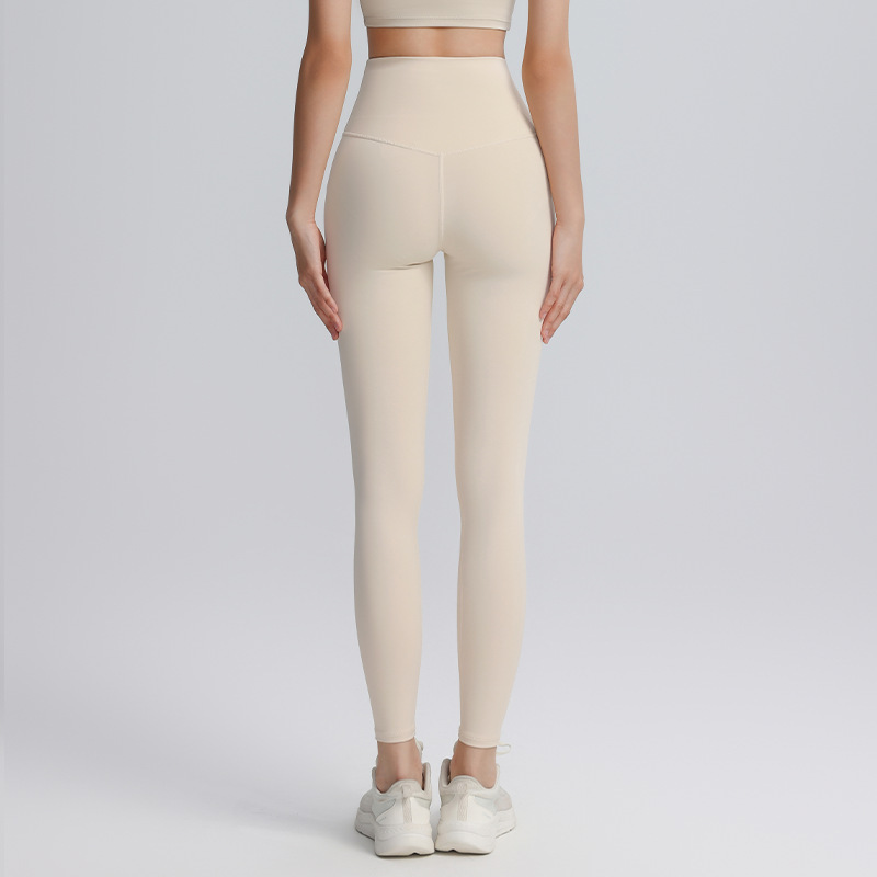 Women's High Waist Yoga Leggings Breathable Quick Dry Sweat-Wicking Fitness Running Sports Pants Made of Polyester Solid Pattern