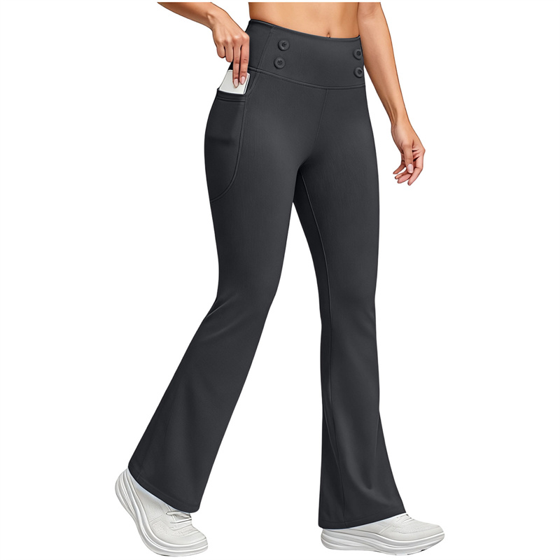 OEM/ODM Women's Bootcut High Waist Yoga Pants Four-Way Stretch Tummy Control Wrinkle-Resistant