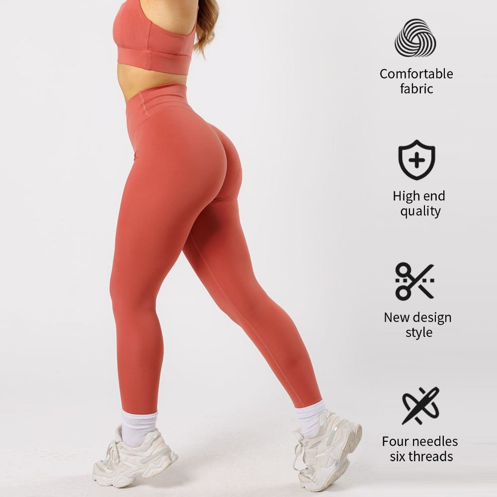 Custom Logo Sample Gym Fitness Clothings Butt Hips Lifting Yoga Pants V Shape Gym Pants Workout Yoga Leggings For Women