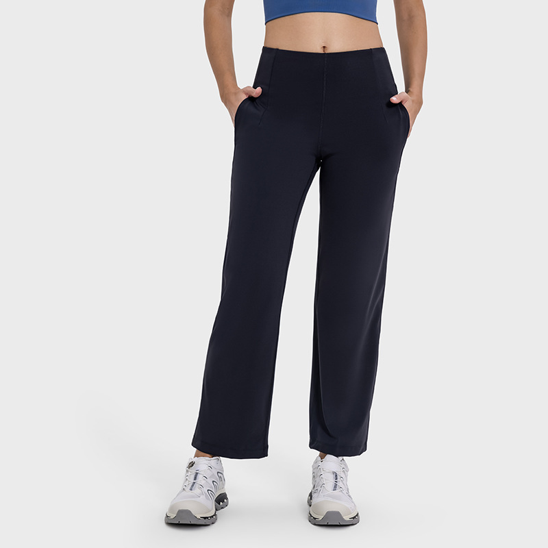 Yoga Pants Women Wide Leg Pants with Pockets High Waist Stretch Yoga Pants Casual Sports Pants