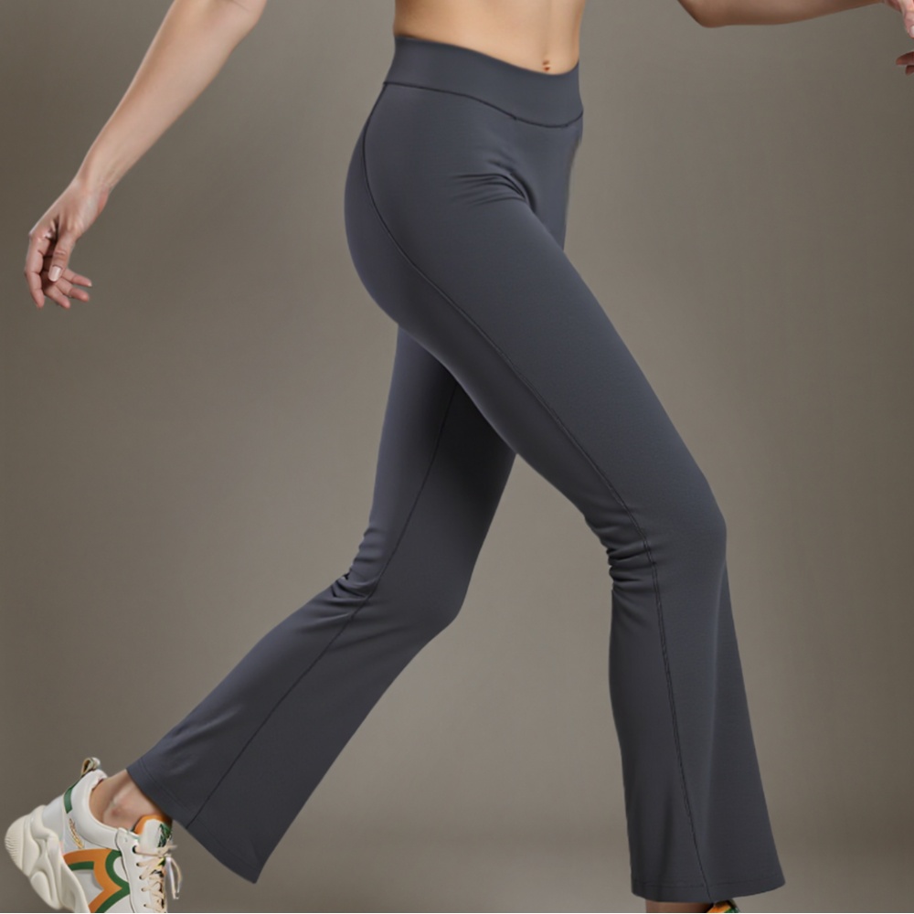 Women's High-waist Wide-leg Tight Fit Workout Yoga Pants Seamless Flared Design Printing Customizable Available Multiple Colors