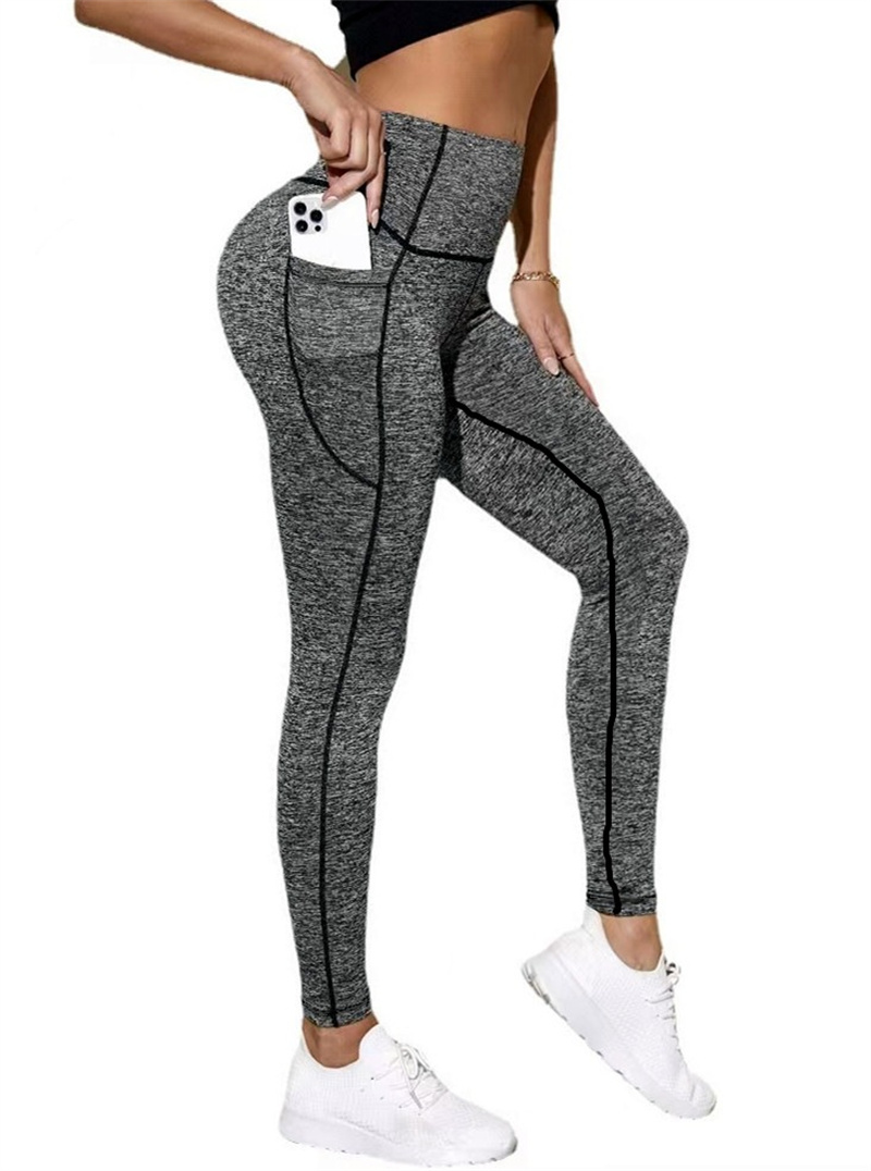 OEM/ODM Solid Leggings Pockets for Women Soft High Waisted Tummy Control Four-Way Stretch Full Length Workout Yoga Pants