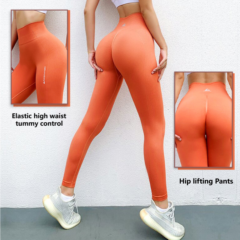 Women's High Waist Yoga Fitness Sports Leggings Quick-Drying Breathable Spandex XL Size Thin Ankle Pants Hip Lifting Running