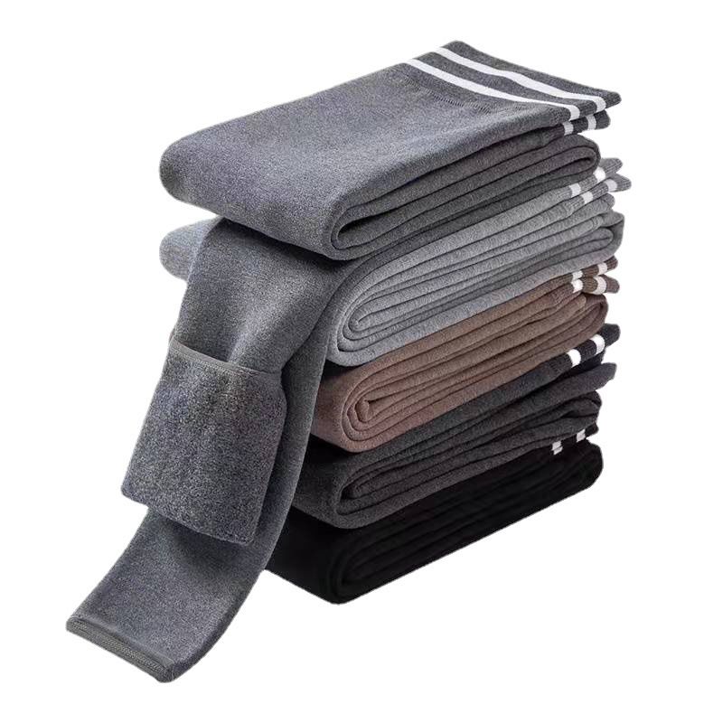 Factory Cheap Winter Thick Fleece Warm Women Yoga Pants High Elasticity Striped High Waist Slim Fuzzy Warm Women Leggings