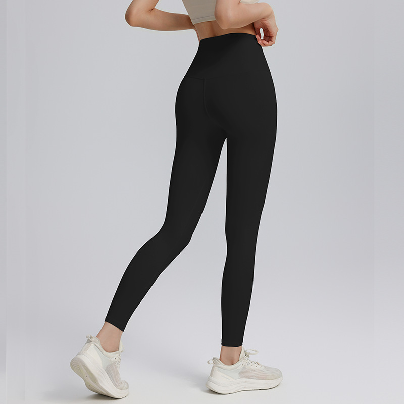 Women's High Waist Yoga Leggings Breathable Quick Dry Sweat-Wicking Fitness Running Sports Pants Made of Polyester Solid Pattern
