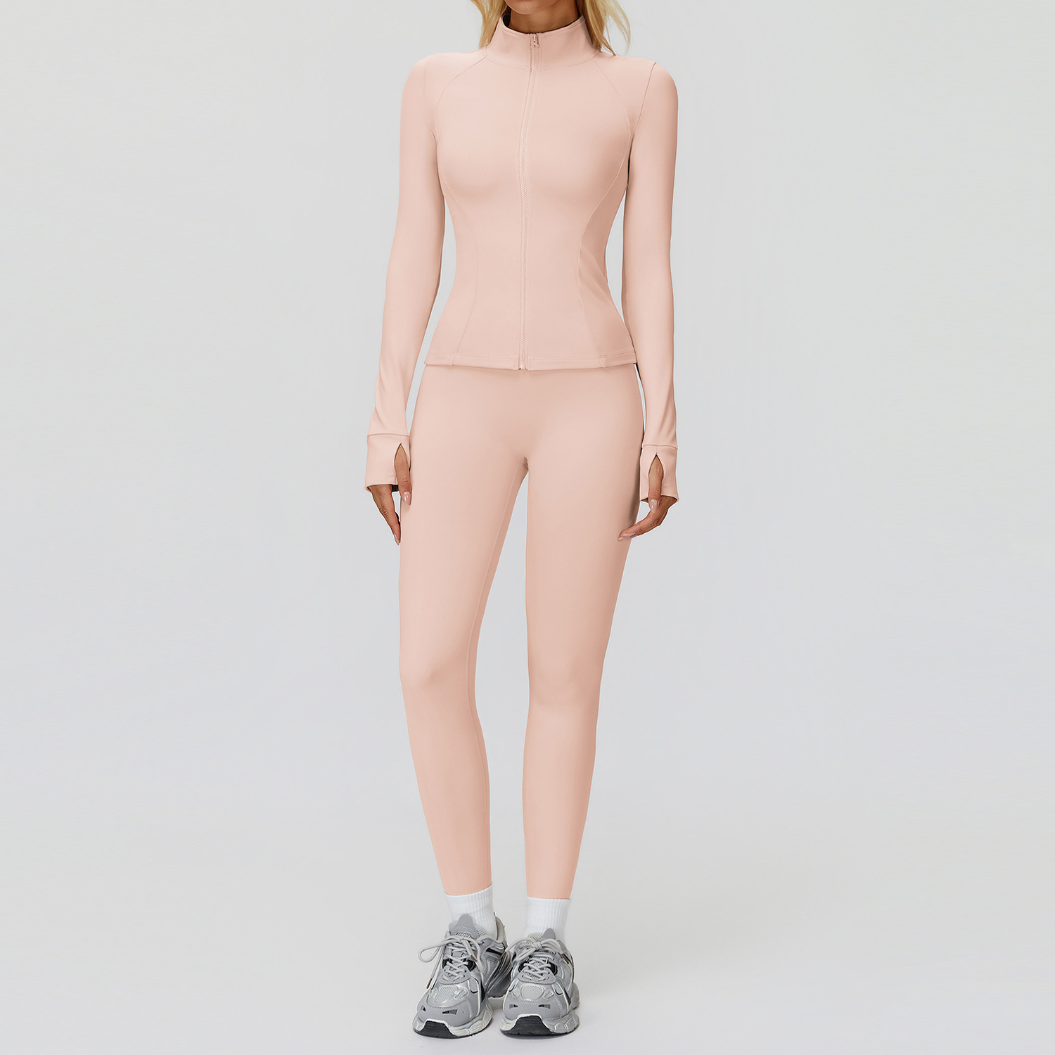 Custom Logo Yoga Sets Zipper Warm Plush Outfits High Waist Flare Leggings Gym Clothes Outdoor Running Fitness Sportswear