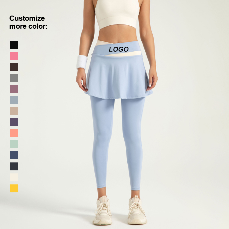 Hot Sell Yoga Leggings Custom Logo High Waisted Scrunched Butt Skirts Sports Running Training Gym Yoga Pants Women Trousers