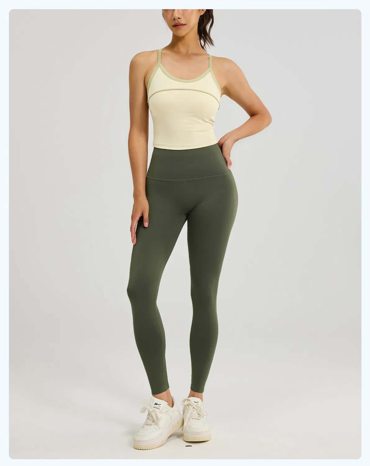 Dark Gray High-Waisted Stretch Yoga Pants