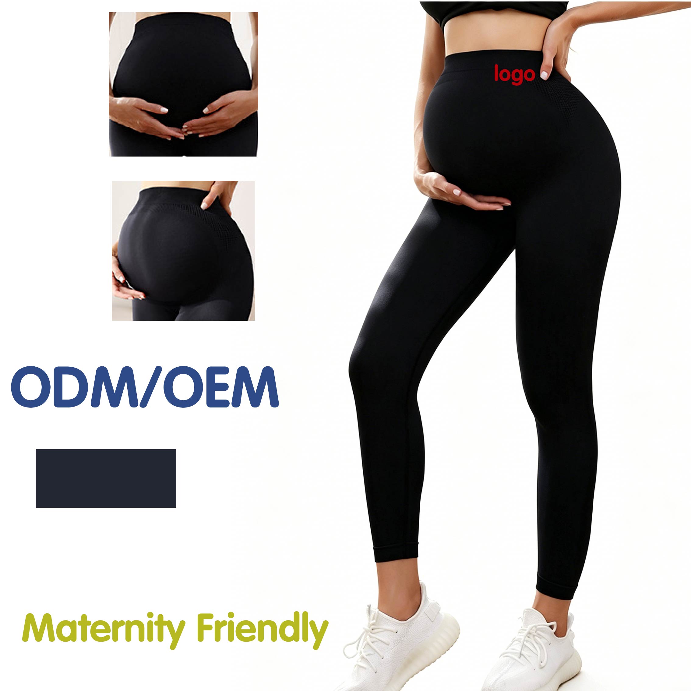 Tummy Support Ruched Maternity Yoga Leggings High Waist Hip Lifting Slim Full Length Soft Nylon Spandex Pregnancy Sports Pants