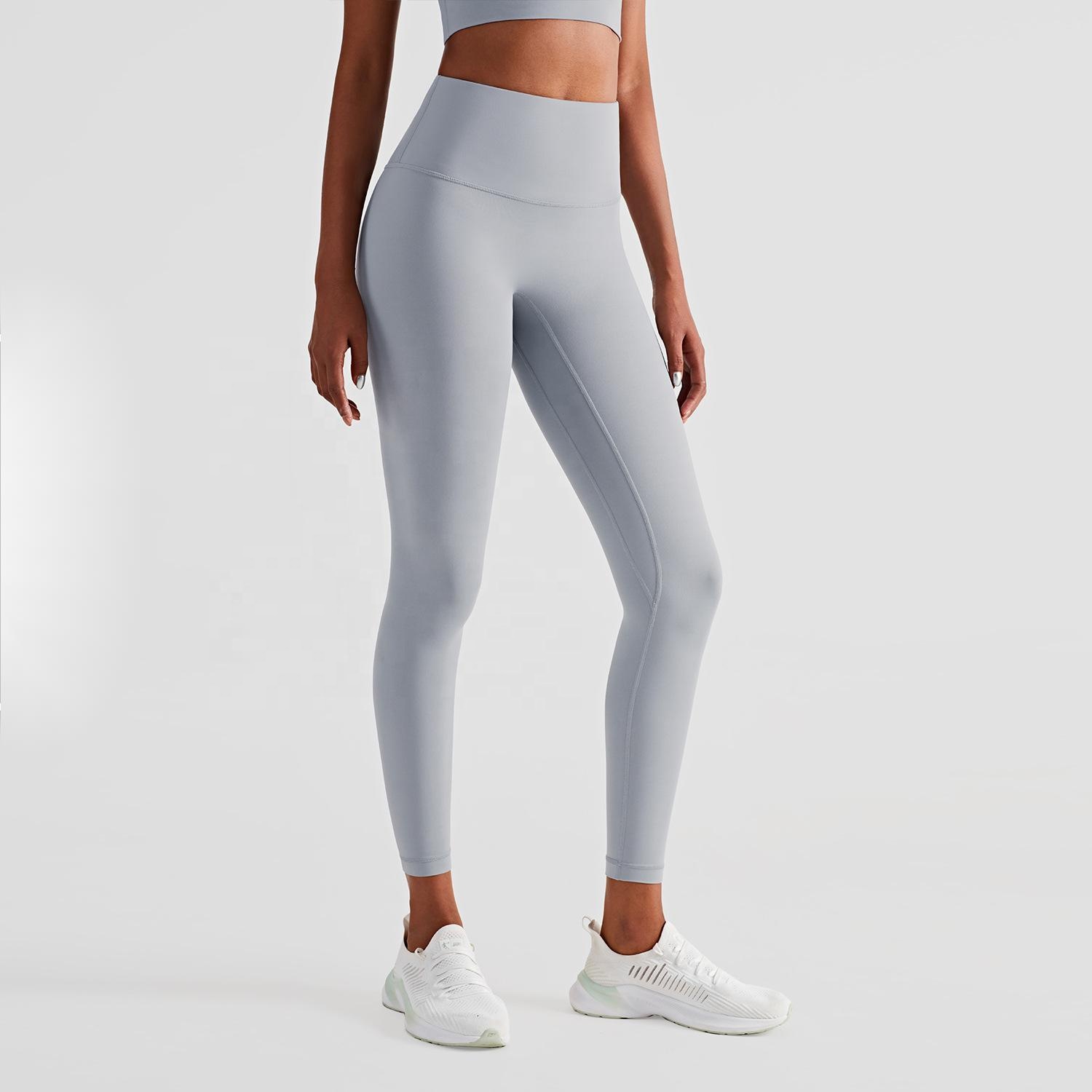 Wholesale High Waist Tummy Control Workout 4 Way Stretch Buttery Soft Nylon Yoga Leggings Butt Lift Seamless Yoga Pants