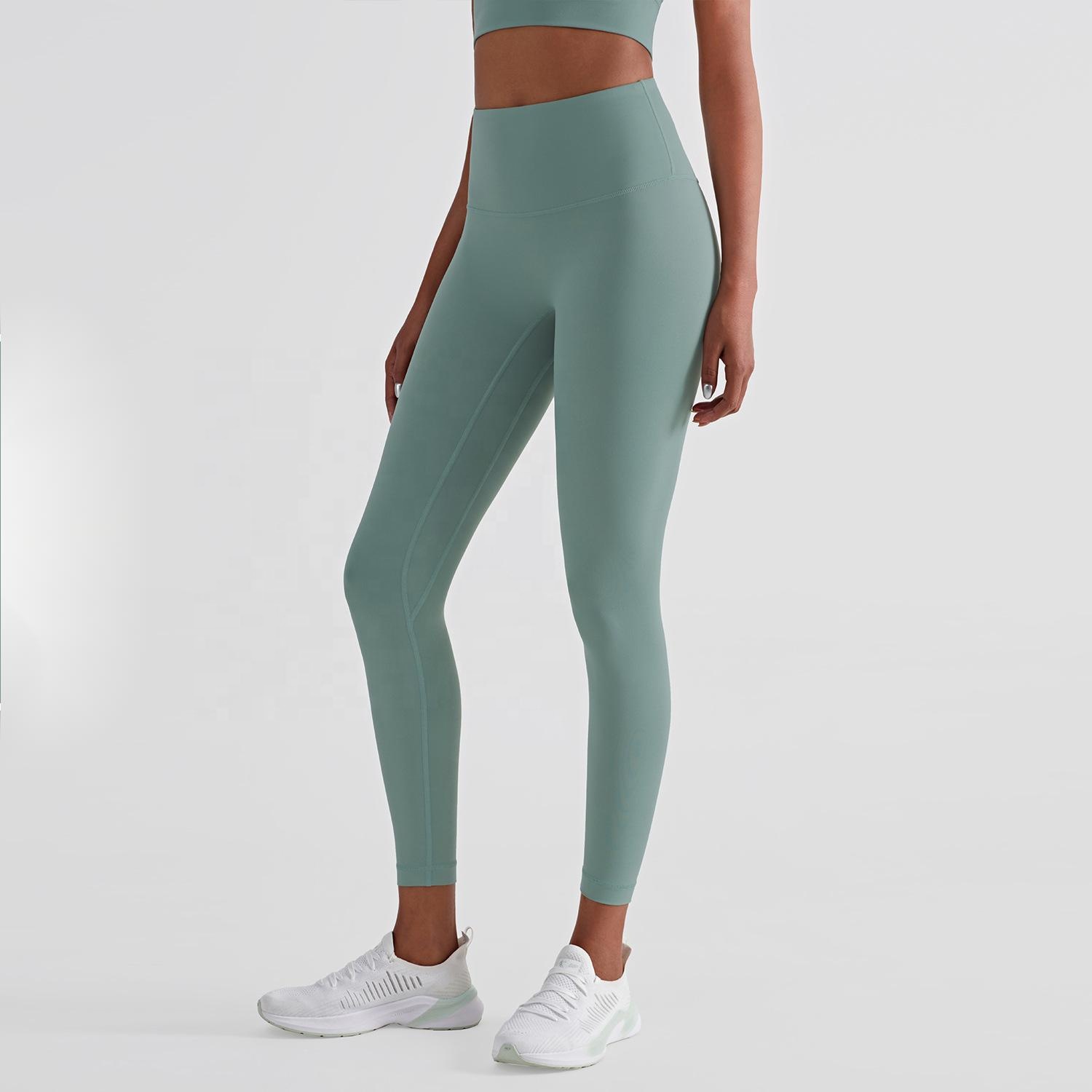 Wholesale High Waist Tummy Control Workout 4 Way Stretch Buttery Soft Nylon Yoga Leggings Butt Lift Seamless Yoga Pants
