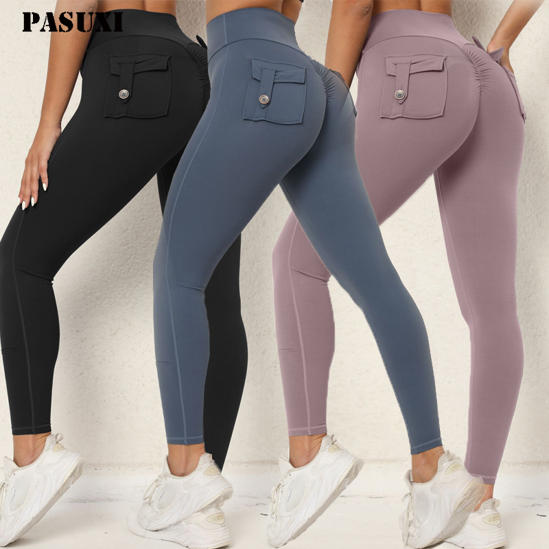 PASUXI Top Selling Gym Yoga Leggings Women Seamless Tight Legging High Waist Scrunch Butt Workout Running Yoga Pants