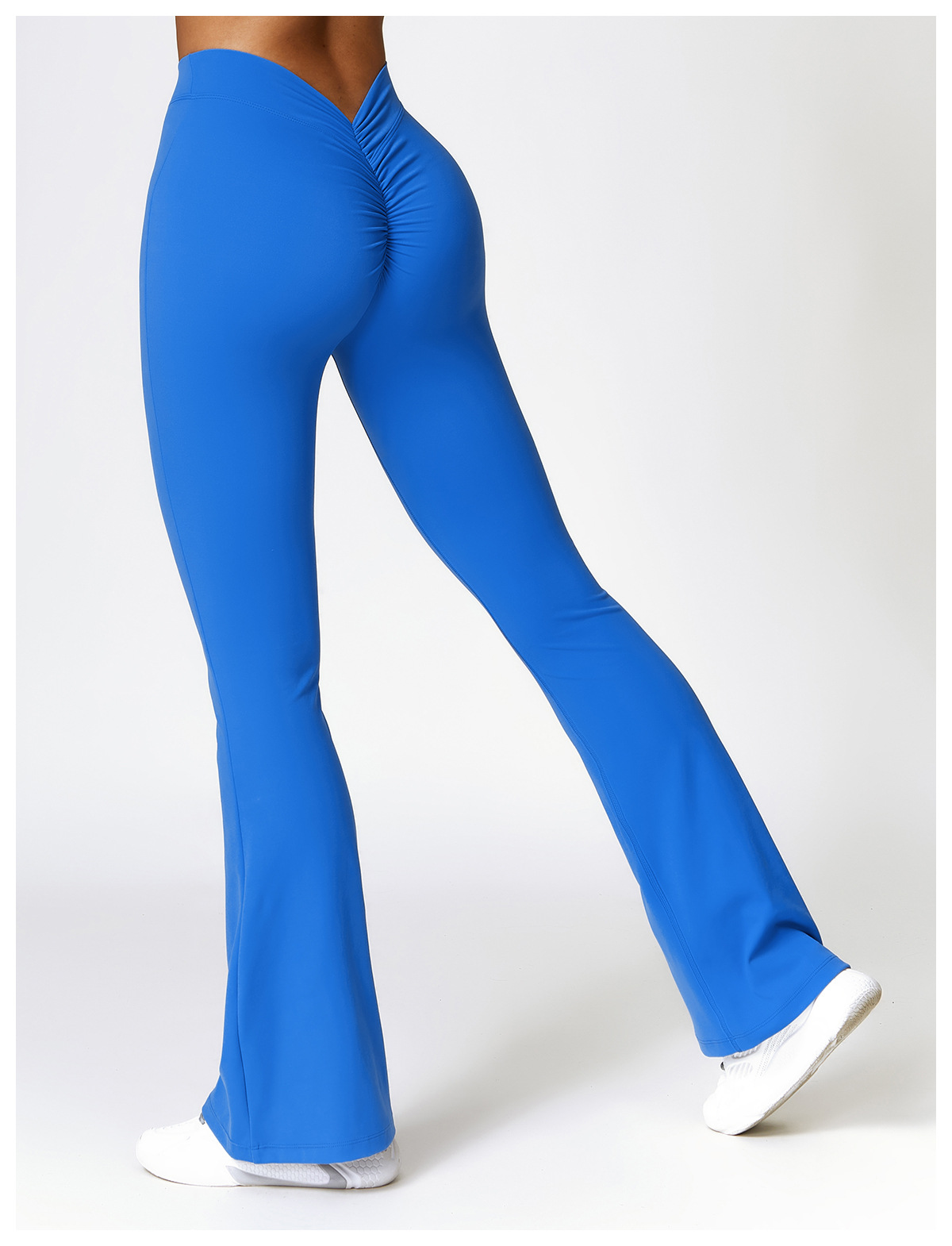 Peach Booty Flare Yoga Pants High-Waisted Bootcut Leggings Quick-Dry Wide Leg Workout Trousers Fitness Running Athletic Wear
