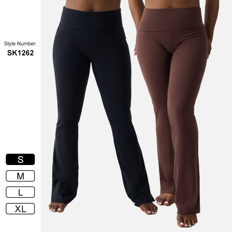 Sk1262 Women's Lounge Pants Lightweight Loose Comfy Casual Pajama Pants Cotton Spandex Workout Flare Yoga Pants