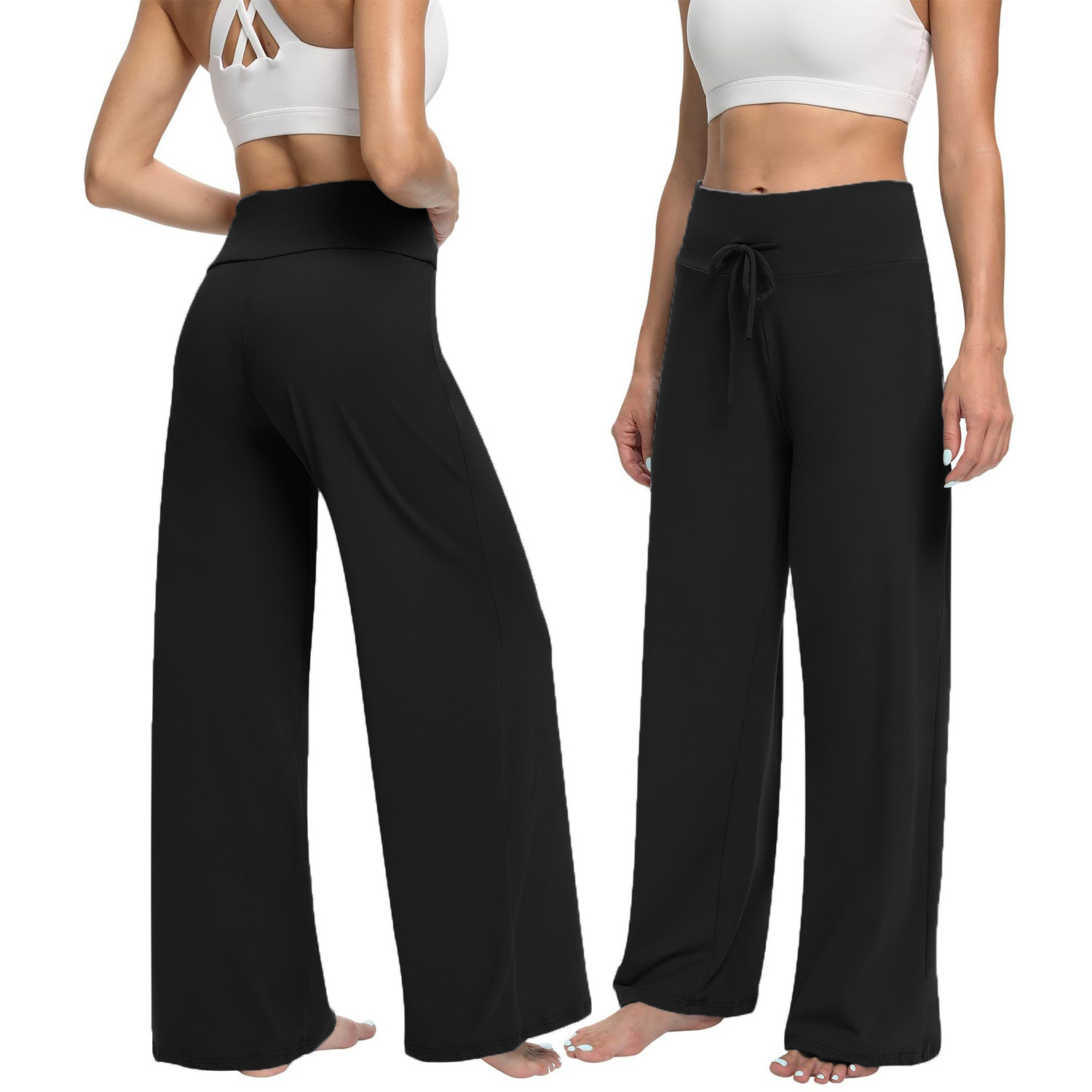 Women Lounge Wear Pants Soft High Waist Solid Wide Leg Pants Loungewear Yoga Pants for Women Premium Fitness Clothing