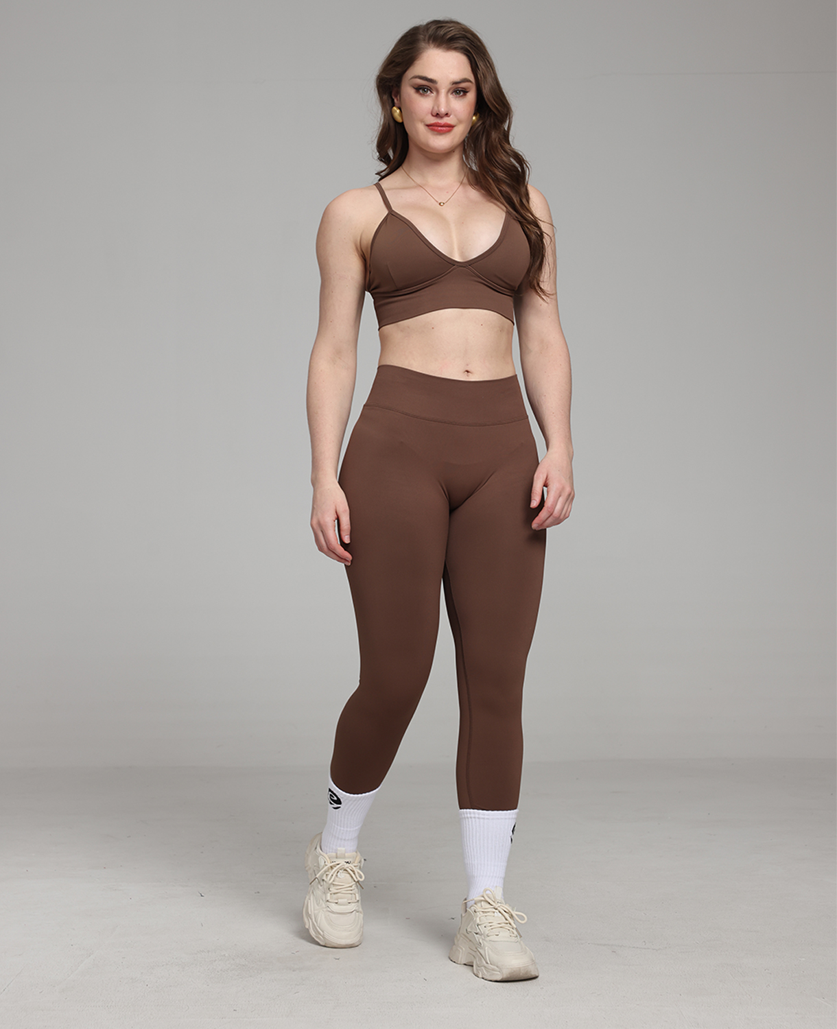 Premium V-Waist Yoga Leggings for Women High Elastic Squat Proof Fabric Tummy Control Push up Pants Peach Buttlock