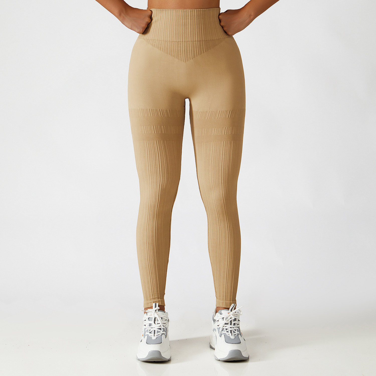 Seamless Knit Sports Yoga Pants Fitness High-waisted Peach Hip Lift Yoga Pants