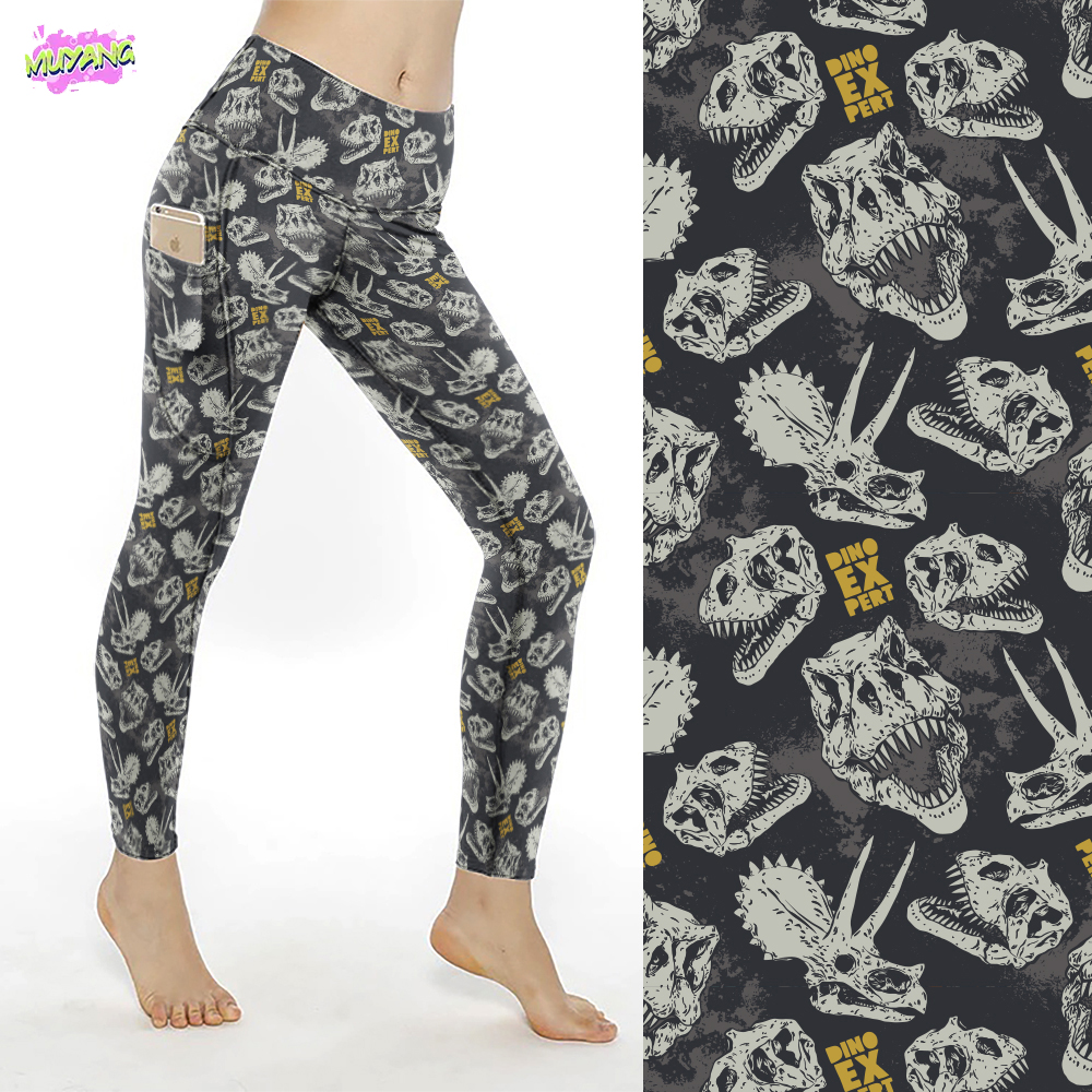 LULU Buttery Soft Eco-friendly Women's High Waist Workout Printed Yoga Pants Recycled Leggings with Pockets for Women
