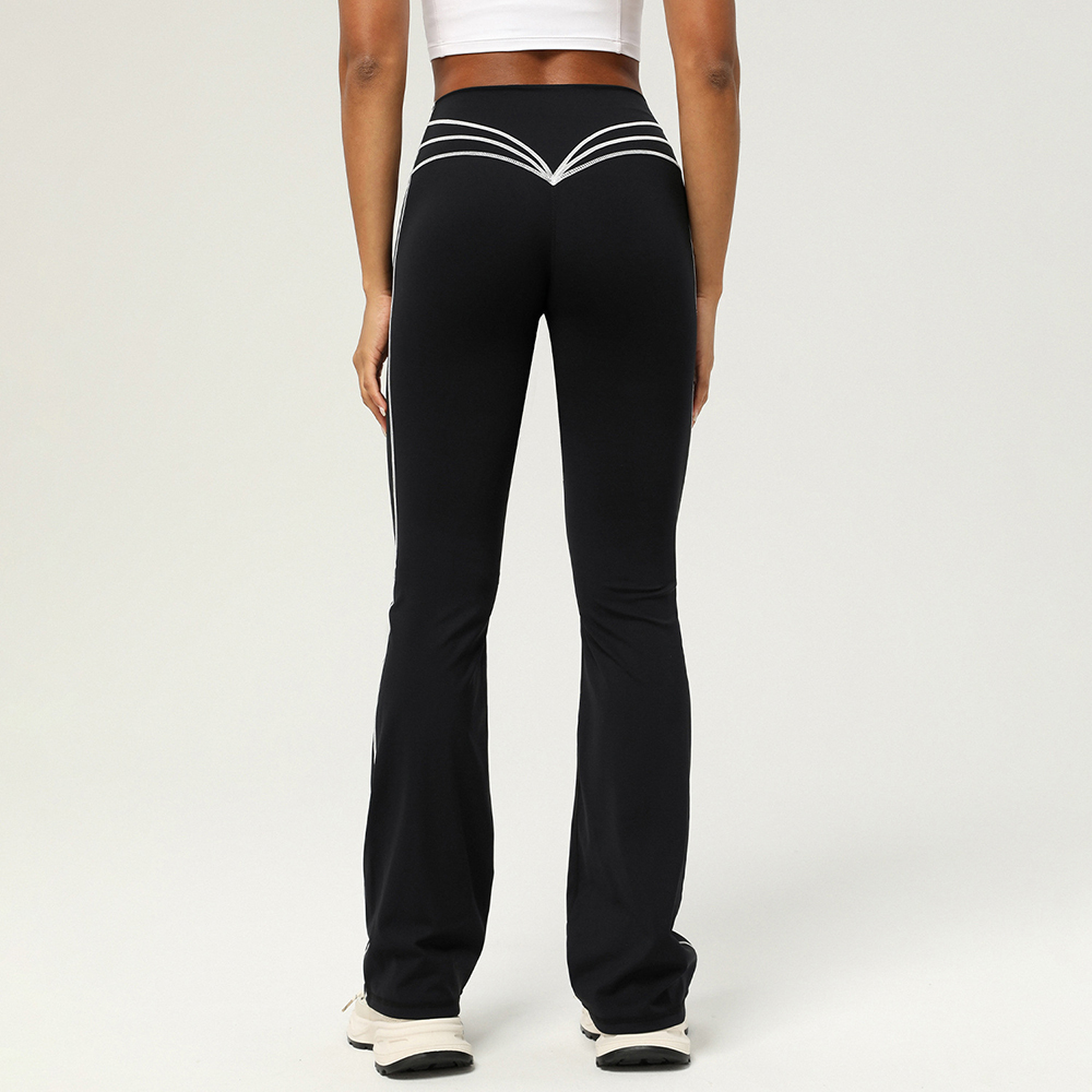 High-Waisted Tummy Control Yoga Flare Pants - Slimming Workout &amp; Dance Fitness