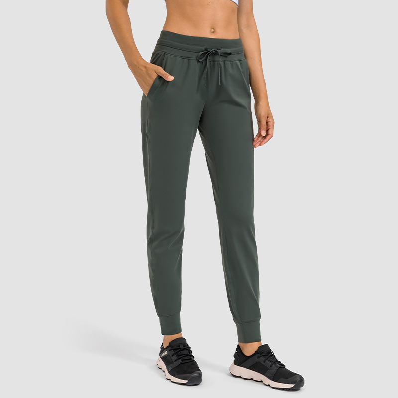 Women's Loose Running Pants With Long Length Side Pockets Quick Dry Casual Sports Sweatpants Stretchy Yoga Sets