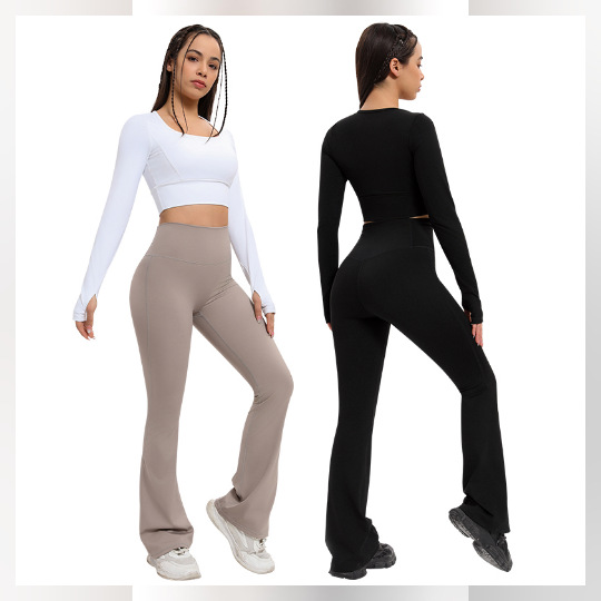 Sun Protection Quick-Dry Slim Fit Flared Yoga Pants Running Training Sports Outdoor New Fitness Pants for Women