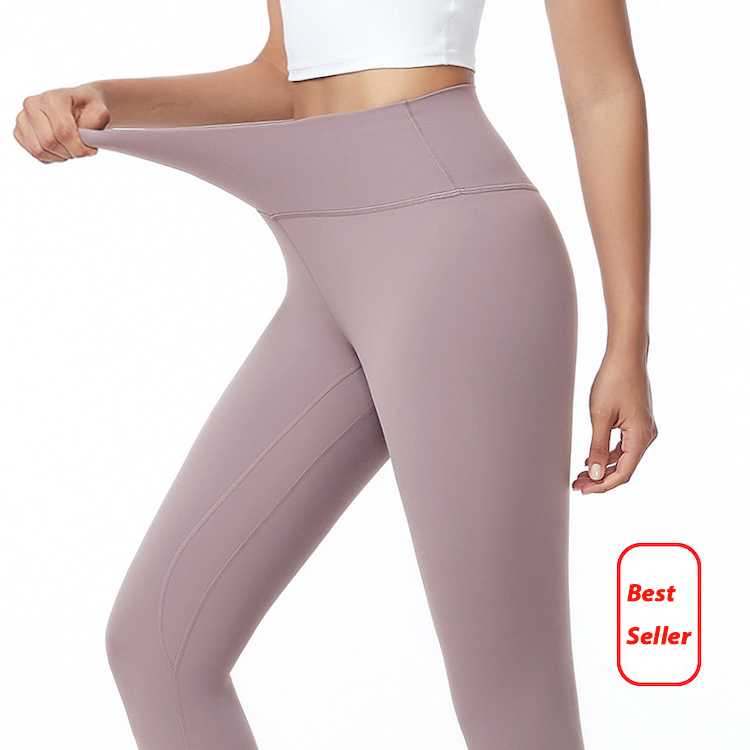 Factory OEM High Waist Buttery Soft Gym Running Capri Pants for Women, Tummy Control 4 Way Stretch Workout 3/4 Yoga Leggings, Athletic Jogging Wear