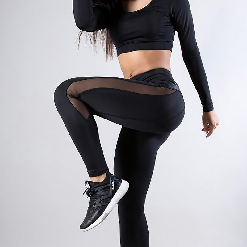 PASUXI Women's High Waist Butt Lift Yoga Leggings Custom Logo Breathable Mesh Workout Pants Elastic Tummy Control Gym Leggings