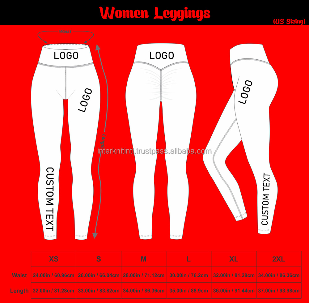 Leggings Size Chart