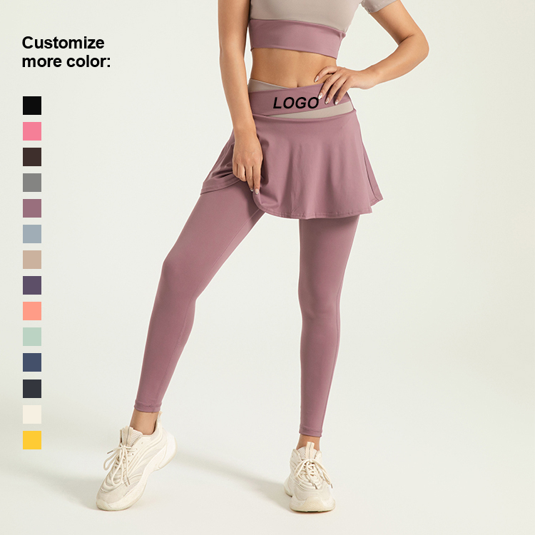 Hot Sell Yoga Leggings Custom Logo High Waisted Scrunched Butt Skirts Sports Running Training Gym Yoga Pants Women Trousers