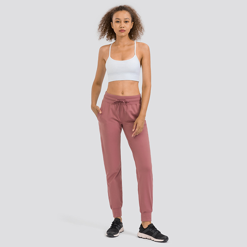 Women's Loose Running Pants With Long Length Side Pockets Quick Dry Casual Sports Sweatpants Stretchy Yoga Sets