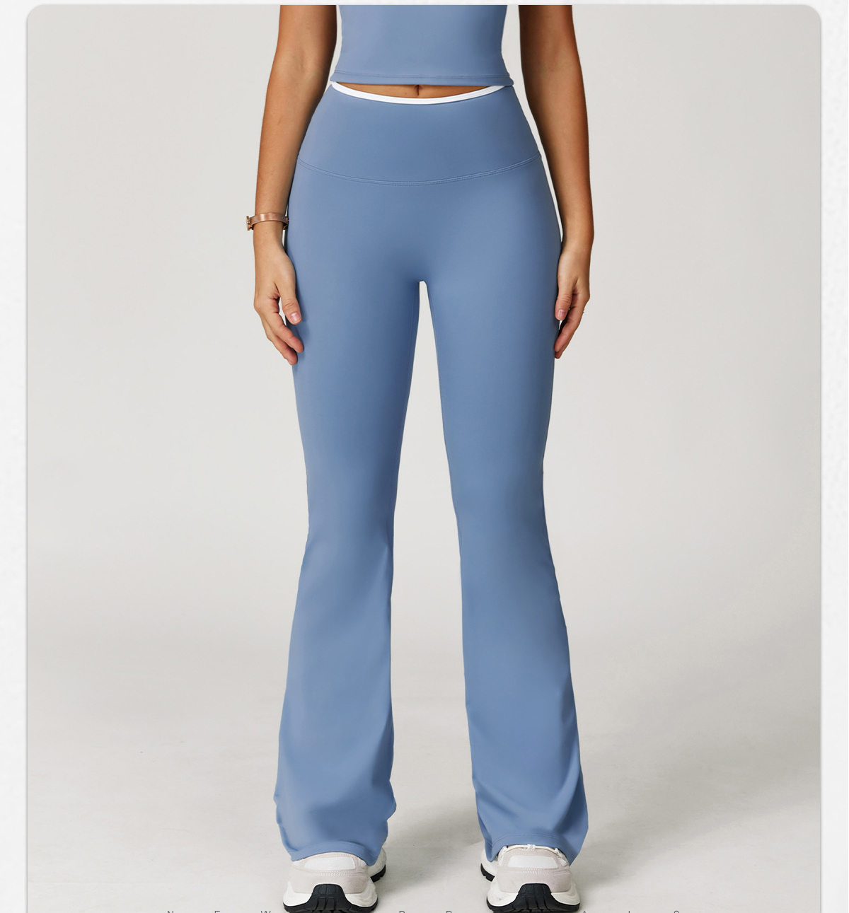 OEM Sports Flared Pants Quick Dry Wide Leg Long Sports Pants Color Block Yoga Sets Micro Flared Fitness Running for Girls Women
